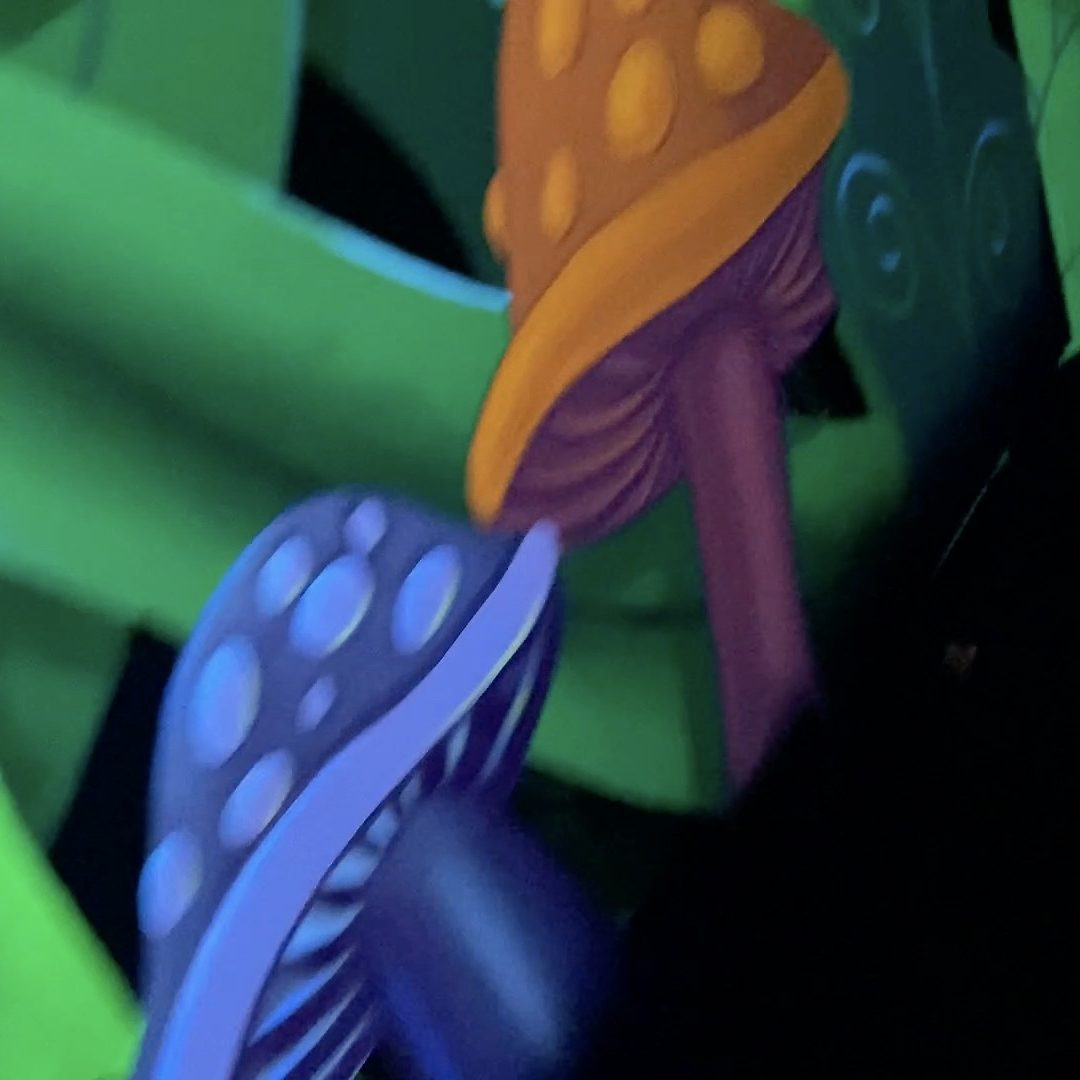 Disneyland, Alice in Wonderland Purple Mushroom Hidden Mickey # 2